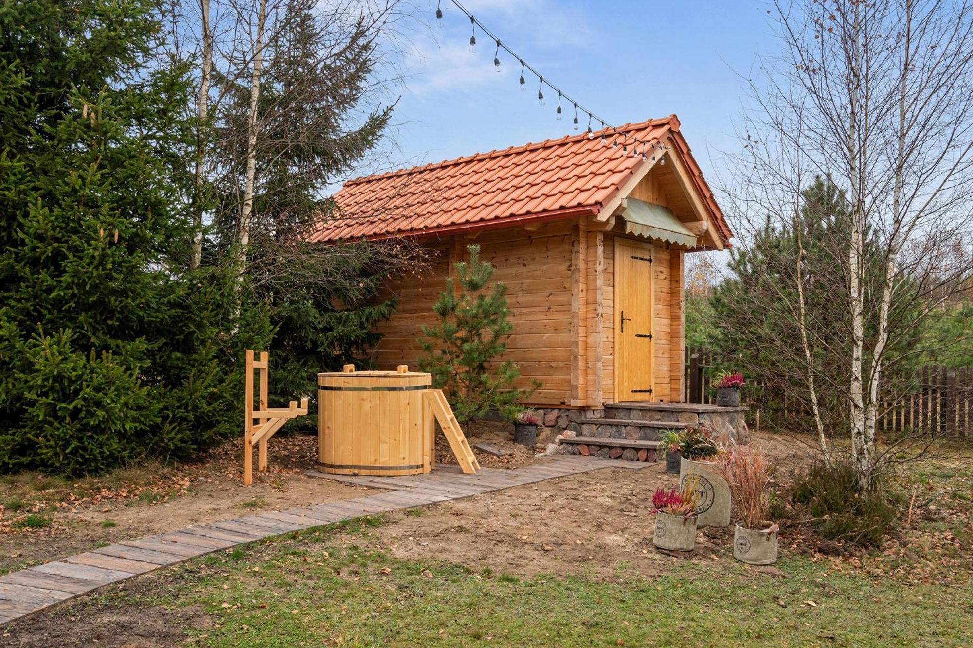 Lesny Dworek Sominy - Dom Z Sauna I Kominkiem 外观 照片